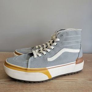Vans Sk8-Hi Tapered Stacked Stormy Weather Blue Platform Shoes